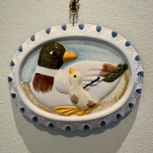 Decorative Duck and Duckling Wall Plate